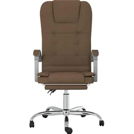 vidaXL Bürostuhl mit Massagefunktion Stoff Braun
