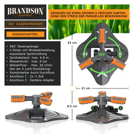 Brandson Kreisregner 26 l rotierend orange/schwarz