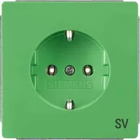 Siemens Delta style Steckdose mit Bedruckung SV, Grün 5UB1826