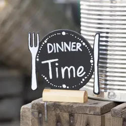 Gastronoble Securit Minitischtafel - 'Teller + Besteck' - 3 Tafeln