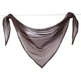 Joyswahl Querbehang Voile Triangle Schals Emma Deko Transparente Gardinen LxB 200x100cm Braun 1er Pack