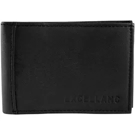 Excellanc Unisex-Mini Geldbörse Echt Leder Querformat 10,5 x 7,2 x 1,7 cm 3000084 Schwarz