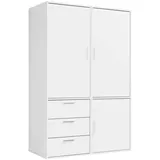 mokebo Drehtürenschrank Der Grenzenlose 120 x 187 x 58 cm Weiß
