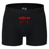 multifanshop Herren Boxer Short - Köln - Herzschlag - Druck rot - Unterwäsche