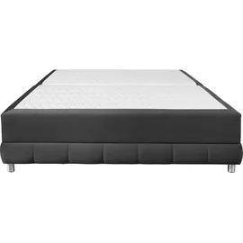 Home Affaire Boxspringbett HOME AFFAIRE "Vaasa", grau (schiefer), B:166cm L:226cm, Komplettbetten, Boxspringbett, für Dachschrägen geeignet, inkl. Bettkasten und Topper