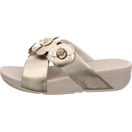 FitFlop LULU FLOWER CROSS SLIDES gold 38