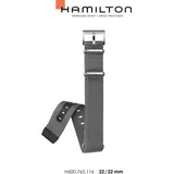 Hamilton Textil Khaki Aviation Band-set Nato Grau-22/22 H690.765.116 - grau