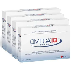 Omega IQ Kapseln - Omega3 DHA und EPA für Gehirn und Nerven 4 x 45 St