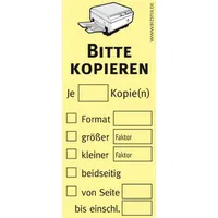Notizblock24 Haftnotizen 75 x 35 mm, gelb Bitte kopieren"