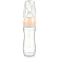 Haakaa Fütter-Flasche mit Löffel peach