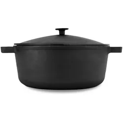 BRIZOLL 6L Ø28cm Gusseisen Topf mit Deckel aus Gusseisen Gusseisentopf Brotbacken Kochtopf