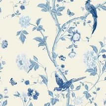 Laura Ashley Vliestapete Summer Palace 10 m x 0,52 m blau 34193