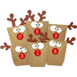 KuschelICH DIY Adventskalender Elch Rentier zum selber Befüllen