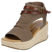 Blowfish Sandalen Lederimitat/Textil Keilsandalette braun 39 EU