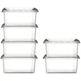 orthex 6er Set Aufbewahrungsbox stapelbar Smart Store Classic 31 transparent