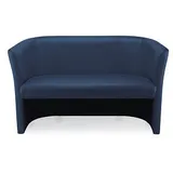 NOWY STYL 2-Sitzer Sofa Club Duo blau beige Leder, 1 St.