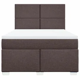 vidaXL Boxspringbett 140 x 200 cm Dunkelbraun