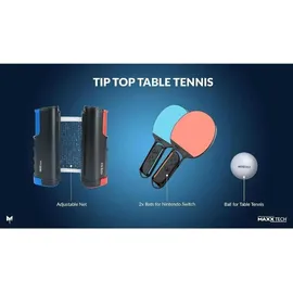 maxx tech Tip Top Table Tennis Kit Controller Grau Nintendo Switch