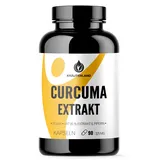 KRÄUTERLAND Curcuma Extrakt Kapseln 90 Stück, +Bio Kurkuma +Curminoide +Piperin