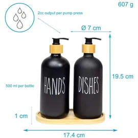 Intirilife Seifenspender 500ml Schwarz
