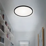 Briloner Di-Ka ultraflaches LED Panel Slim Ø 42 cm schwarz mit Backlight