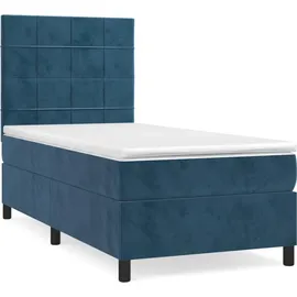 vidaXL Boxspringbett 100 x 200 cm Dunkelblau