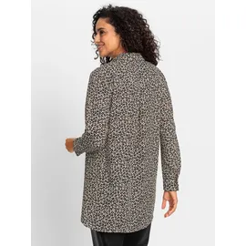 Inspirationen Longbluse schwarz-camel 50