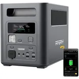 AFERIY P180 Powerstation 1800W 1024Wh LiFePO4 Solargenerator, 1 Std. Schnellladung, App-Steuerung, USV unter 10 ms - Grau