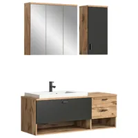 MID.YOU Badezimmer Grado 4-tlg. ca. 138 cm Eiche/Grau
