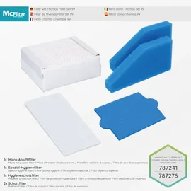 McFilter I SPARSET 10 Staubsaugerbeutel + Filterset geeignet für THOMAS PET & FAMILY, ANTI-ALLERGY, MULTI CLEAN X7 X8 X10, CAT & DOG XT, PERFECT AIR, PARKETT, CYCLOON