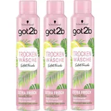 got2b 3x Schwarzkopf got2b Trockenshampo Trocken Wäsche 200ml Dry Shampoo mit Tropi...