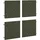 trendteam smart living - Sentra - 4 Türen für Highboard - Dunkelgrün - Gefräste Fronten - (BxHxT) 60 x 60 x 2 cm