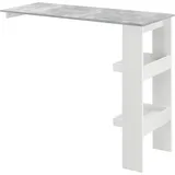 [en.casa] Bartisch Bromölla 120x45x106 cm Weiß/Betonoptik