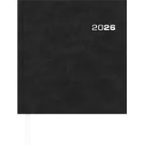 Zettler Wochenbuch Sekretär 2026 - Bürokalender 20x21 cm - Farbe: anthrazit - 1 Woche auf 2 Seiten - Buchkalender - 786-0021