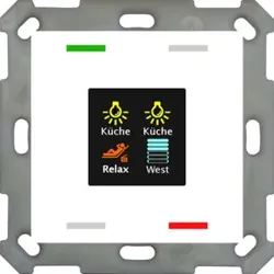 MDT technologies Taster Smart 55 4-fach Farbdisplay, rws/glä BE-TAS55T4.01