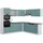 Vicco Winkelküche L-Form 237 x 247 cm Blau-Grau/Weiß