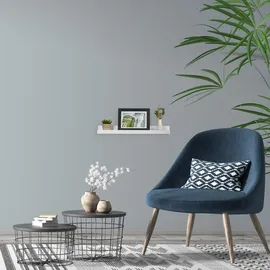 Relaxdays Bilderleiste Wandregal 48 x 0 x 0 cm Weiß