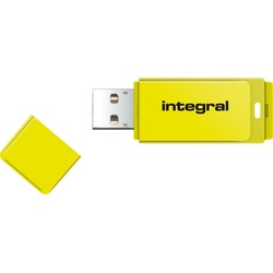 Integral USB2.0 DRIVE NEON USB-Stick USB Typ-A 2.0 (64 GB, USB A, USB 2.0), USB Stick, Gelb