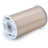 Creativery 100mm Satinband 10m Schleifenband Geschenkband Dekoband Breites Stoffband Sand Beige