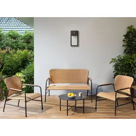 Beliani Lounge Set 4-tlg. Beige/Schwarz