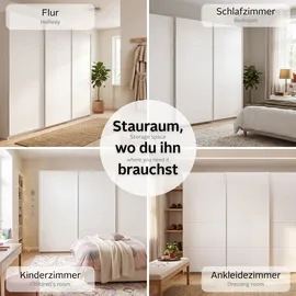 Rauch Wäscheschrank OTELI 271 x 210 x 62 cm Schwarz