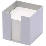 M&M Zettelbox grau inkl. 700 Notizzettel weiß