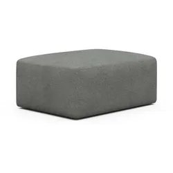 Pouf TENKSOM "Rund Hocker, Fussablage", grau (mittelgrau), B:73cm H:40cm T:96cm, Poufs, perfekte Ergänzung zum Sofa RUND, Nordic Swan Ecolabel
