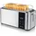 Arendo Langschlitz-Toaster Silber