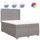 vidaXL Boxspringbett 140 x 200 cm Taupe