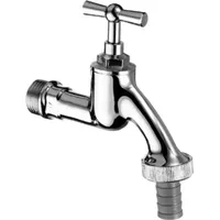 Schell Auslaufventil mit Knebelgriff und Schlauchverschraubung DN15,1/2",matt verchromt