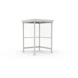 Grundeinheit für Raucherraum Jena, B1720x1580x2360mm, RAL9002