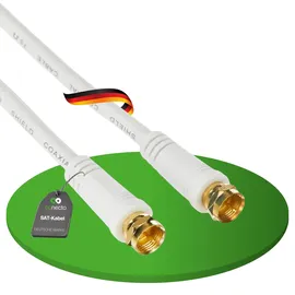 conecto SAT Antennenkabel Stecker zu Stecker 2 m Weiß