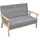 vidaXL 2-Sitzer-Sofa Stoff Hellgrau