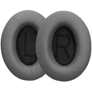 kwmobile 2x Ohr Polster für Bose Quietcomfort 35 35II 25 15 / QC35etc. Ohrpolster (Ohrpolster Kopfhörer - Kunstleder Polster für Over Ear Headphones) grau 13,50 cm x 2,20 cm